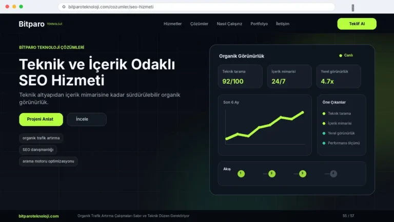 bitparoteknoloji.com: Organik Trafik Artırma Çalışmaları Sabır ve Teknik Düzen Gerektiriyor